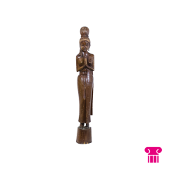 Stoel Raw, met bruin lederen zitting 