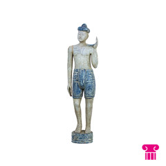 Stoel Raw, met bruin lederen zitting 