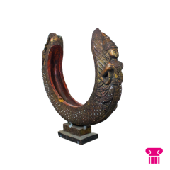 Stoel Raw, met bruin lederen zitting 