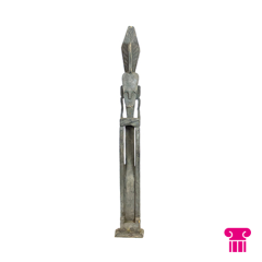 Stoel Raw, met bruin lederen zitting 