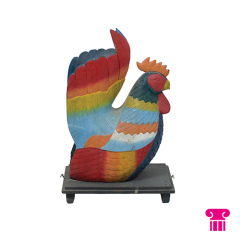 Stoel Raw, met bruin lederen zitting 