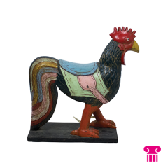 Stoel Raw, met bruin lederen zitting 