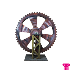 Stoel Raw, met bruin lederen zitting 