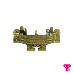 Stoel Raw, met bruin lederen zitting 