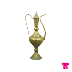 Stoel Raw, met bruin lederen zitting 