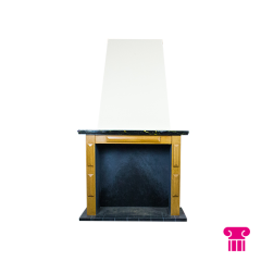 Stoel Raw, met bruin lederen zitting 