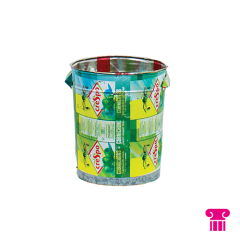 Stoel Raw, met bruin lederen zitting 