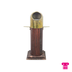 Stoel Raw, met bruin lederen zitting 