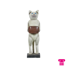 Stoel Raw, met bruin lederen zitting 