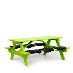 Stoel Raw, met bruin lederen zitting 