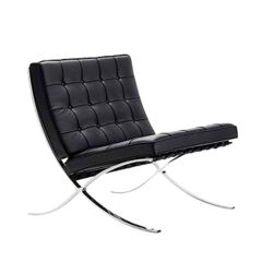 Stoel Raw, met bruin lederen zitting 